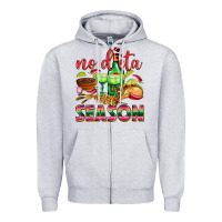 Heather Grey No Dieta Season Zipper Hoodie - texasbilliewilder