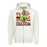Oatmeal Heather No Dieta Season Zipper Hoodie - texasbilliewilder