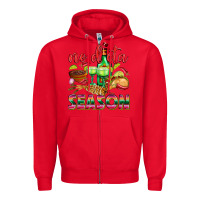 Red No Dieta Season Zipper Hoodie - texasbilliewilder