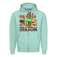 Seafoam No Dieta Season Zipper Hoodie - texasbilliewilder