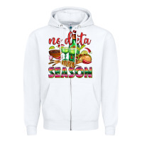 White No Dieta Season Zipper Hoodie - texasbilliewilder