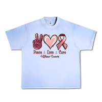 Grape Ice Peace love cure Uterine Cancer Urban Heavy Tee - NancyCooperArtShop
