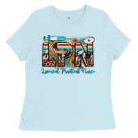 Baby Blue lpn licensed practical nurse Ladies Tee - JahusDesignShop