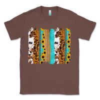 Chestnut turquoise sunflowers cowhide leopard glitter background Classic Tee - RanaPortraitStore