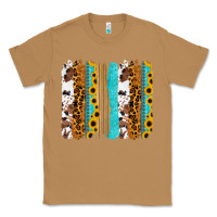Toasted Coconut turquoise sunflowers cowhide leopard glitter background Classic Tee - RanaPortraitStore