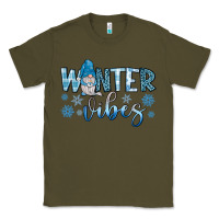 Army Green winter vibes gnome Classic Tee - JahusDesignShop