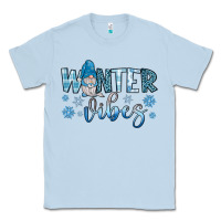 Dusty Blue winter vibes gnome Classic Tee - JahusDesignShop