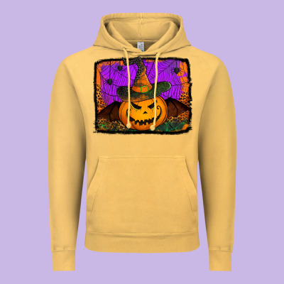 Jack O' Lantern Pumpkin Vintage Hoodie Designed By Jasminsmagicworld