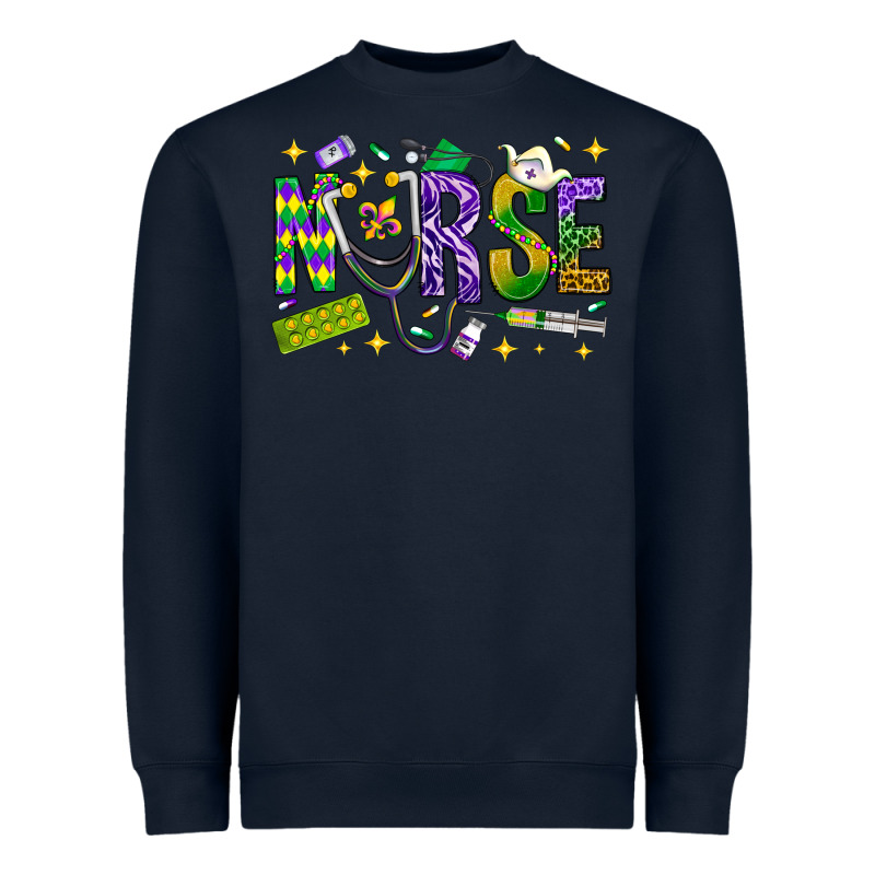 Mardi Gras Nurse Heavyweight Sweatshirt by BundleAndBundleShop | Teevron