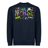 Navy Mardi Gras nurse Heavyweight Sweatshirt - BundleAndBundleShop