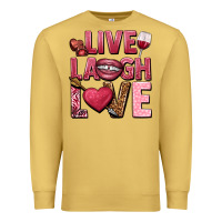 Antique Gold Live laugh love Valentine's Day Premium Sweatshirt - HowdyJamesFarm