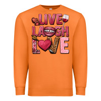 Carrot Live laugh love Valentine's Day Premium Sweatshirt - HowdyJamesFarm