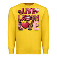 Lemon Live laugh love Valentine's Day Premium Sweatshirt - HowdyJamesFarm
