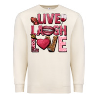 Sandshell Live laugh love Valentine's Day Premium Sweatshirt - HowdyJamesFarm
