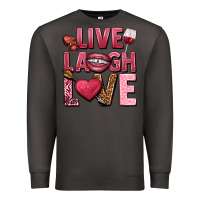 Smoke Live laugh love Valentine's Day Premium Sweatshirt - HowdyJamesFarm