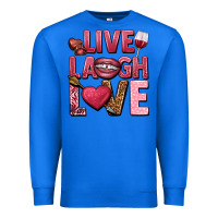 True Royal Live laugh love Valentine's Day Premium Sweatshirt - HowdyJamesFarm