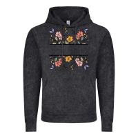 Vintage Black wildflower your text here Vintage Hoodie - MaliasSmallBusiness