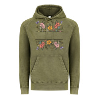 Vintage Olive wildflower your text here Vintage Hoodie - MaliasSmallBusiness
