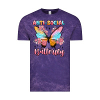 Cloud Purple anti social butterfly Vintage Tee - MaliasSmallBusiness