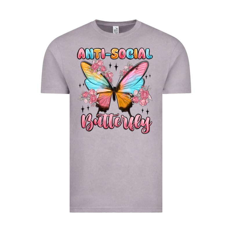Anti Social Butterfly Vintage Tee by MaliasSmallBusiness | Teevron