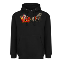 Black santa riding his sleigh with gifts Heavyweight Hoodie - CowGirlArtShop