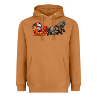 Meerkat santa riding his sleigh with gifts Heavyweight Hoodie - CowGirlArtShop