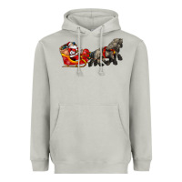 Moon Dust santa riding his sleigh with gifts Heavyweight Hoodie - CowGirlArtShop