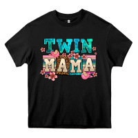 Black twin mama Heavy Core Tee - AdoDesignShop