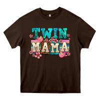 Chocolate Brown twin mama Heavy Core Tee - AdoDesignShop