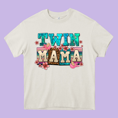 Twin Mama Heavy Core Tee Designed By Adodesignshop