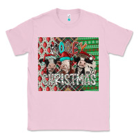 Bubblegum Pink mooey Christmas Classic Tee - CowhideDigitalArt
