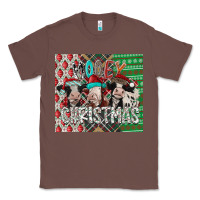 Chestnut mooey Christmas Classic Tee - CowhideDigitalArt