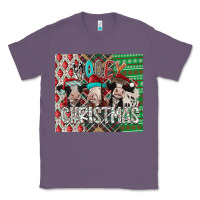 Lavender mooey Christmas Classic Tee - CowhideDigitalArt