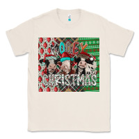 Natural mooey Christmas Classic Tee - CowhideDigitalArt