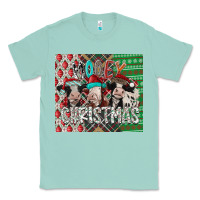Seafoam mooey Christmas Classic Tee - CowhideDigitalArt