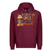 Burgundy pumpkin spice and everything nice Premium Hoodie - CowGirlArtShop