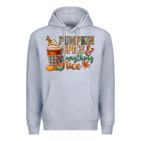 Heather Grey pumpkin spice and everything nice Premium Hoodie - CowGirlArtShop
