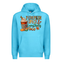 Ocean Blue pumpkin spice and everything nice Premium Hoodie - CowGirlArtShop