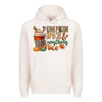Pale Pink pumpkin spice and everything nice Premium Hoodie - CowGirlArtShop
