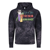 Cloud Black i feel like garbage raccoon Vintage Hoodie - MaliasSmallBusiness