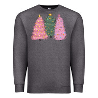 Charcoal Heather christmas trees Premium Sweatshirt - CowGirlArtShop