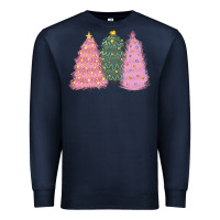 Navy christmas trees Premium Sweatshirt - CowGirlArtShop