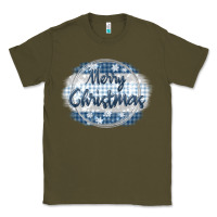 Army Green merry christmas blue Classic Tee - MaliasSmallBusiness