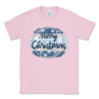 Bubblegum Pink merry christmas blue Classic Tee - MaliasSmallBusiness