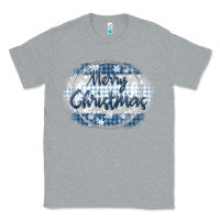 Heather Grey merry christmas blue Classic Tee - MaliasSmallBusiness