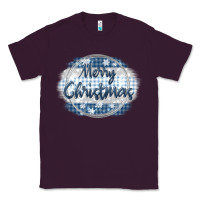 Plum merry christmas blue Classic Tee - MaliasSmallBusiness