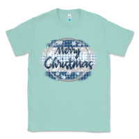 Seafoam merry christmas blue Classic Tee - MaliasSmallBusiness