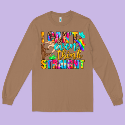 Lgbtq I Can't Even Think Straight Long Sleeve Tee Designed By Bundleandbundleshop