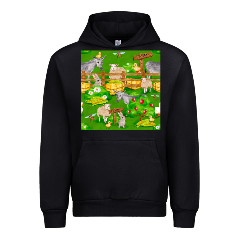Farm Life Seamless Pattern Urban Hoodie by FaDigitalArtStudio | Teevron
