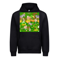 Black farm life seamless pattern Urban Hoodie - FaDigitalArtStudio